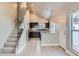 Open floor plan featuring kitchen with dark cabinetry, granite countertops, and recessed lighting at 1147 E Belmont Ave, Phoenix, AZ 85020