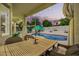 Inviting backyard featuring an outdoor dining area and sparkling pool, perfect for entertaining at 2406 E Oakland St, Chandler, AZ 85225