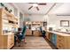 Bright home office with custom cabinets and lots of natural light provides a comfortable workspace at 2406 E Oakland St, Chandler, AZ 85225