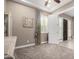 Bedroom with a ceiling fan and window with shutters, neutral walls, and carpeted floor at 2454 W Hope Cir, Chandler, AZ 85248