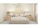 Cozy bedroom featuring a neutral color scheme, plush bedding, and decorative lamps on bedside tables at 25162 N 177Th Dr, Surprise, AZ 85387