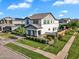Charming two-story home showcasing a well-manicured lawn, lush landscaping, and inviting curb appeal at 3415 E Arabian Dr, Gilbert, AZ 85296