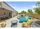 Beautiful backyard features a pool, spa, and outdoor seating area at 4305 S Antonio --, Mesa, AZ 85212