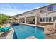 Spacious backyard with covered patio and pool, perfect for outdoor living at 4305 S Antonio --, Mesa, AZ 85212