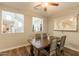 Inviting dining area showcasing a solid wood table with easy access to other living spaces at 4337 S Helix --, Mesa, AZ 85212
