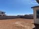 Spacious backyard under a bright blue sky, ready for landscaping and outdoor enjoyment at 7209 E Blissful Breeze Ln, San Tan Valley, AZ 85143
