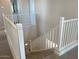 Staircase with white railings and carpeted steps connecting the home's different levels at 7209 E Blissful Breeze Ln, San Tan Valley, AZ 85143
