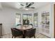 Cozy breakfast nook with a view of the backyard pool at 9203 S Heather Dr, Tempe, AZ 85284