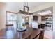 Dining room with a view into the living room and kitchen at 9451 E Becker Ln # 2016, Scottsdale, AZ 85260