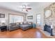Bright living room with a fireplace, comfortable seating, and plenty of natural light at 9451 E Becker Ln # 2016, Scottsdale, AZ 85260