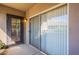 Private patio area with sliding glass doors offers easy access to the outside at 9451 E Becker Ln # 2016, Scottsdale, AZ 85260