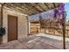 Outdoor patio with textured walls and partial shade covering at 1052 S San Jose St # 6, Mesa, AZ 85202