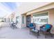 Inviting front patio with comfortable seating, perfect for enjoying the outdoors at 14300 W Bell Rd # 222, Surprise, AZ 85374