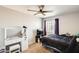 Bright bedroom with vanity, window, and ceiling fan at 1915 S 39Th St # 37, Mesa, AZ 85206