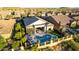 Expansive aerial view showcasing a single-Gathering home with backyard pool at 2166 N Steele --, Mesa, AZ 85207