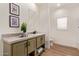 Bathroom features a modern vanity and designer accents at 2248 S Nikki Ln, Maricopa, AZ 85139