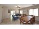 Open living and dining area featuring comfortable furniture and lots of space to relax and entertain at 2614 W Fawn Dr, Phoenix, AZ 85041