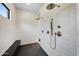 Walk in shower with modern fixtures and a rain shower head in the main bathroom at 3950 E Augusta Ave, Queen Creek, AZ 85142