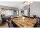 Bright dining area with marble table top and leather chairs, perfect for Gathering gatherings at 4118 W Fallen Leaf Ln, Glendale, AZ 85310