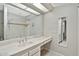 Clean bathroom with neutral color palette, large vanity, and a well-maintained shower at 4525 N 66Th St # 85, Scottsdale, AZ 85251