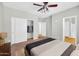 Bedroom featuring a ceiling fan, and a closet at 6330 W Constance Way, Laveen, AZ 85339