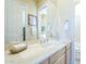 Bathroom featuring sink vanity and mirror reflecting second sink and shower at 7438 E Visao Dr, Scottsdale, AZ 85266