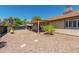 The backyard features decorative rock, desert landscaping, and a covered patio at 8157 W Mclellan Rd, Glendale, AZ 85303