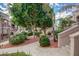 Beautiful view of a condo courtyard showcasing mature trees and lush landscaping at 9151 W Greenway Rd # 212, Peoria, AZ 85381