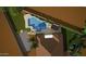 Aerial rendering shows pool, spa, outdoor seating, and yard at 1096 E Lodgepole Dr, Gilbert, AZ 85298