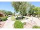 Serene community greenspace with walking paths, mature trees, and lush landscaping at 14300 W Bell Rd # 100, Surprise, AZ 85374
