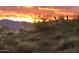 Scenic desert view showcasing a fiery sunset illuminating the rugged landscape and the natural beauty of the region at 16432 S Mountain Stone Trl, Phoenix, AZ 85048