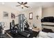 Home gym featuring exercise equipment and a ceiling fan at 20139 E Via Del Oro --, Queen Creek, AZ 85142