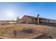 The home features a large backyard, with a covered patio and views of the property line at 23717 N Mustang Way, Florence, AZ 85132
