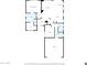 Layout of the floor plan displaying the Primary bedroom, living room, kitchen and garage at 2462 W Turtle Hill Dr, Anthem, AZ 85086