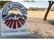 Close-up of the Centennial Park sign in Chandler, Arizona with mountain graphic and inviting recreational area at 2489 E Sequoia Dr, Chandler, AZ 85286