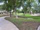 Walking path through a green community park with mature trees and landscaping at 2489 E Sequoia Dr, Chandler, AZ 85286