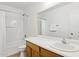 Bathroom with a tub and a vanity with a sink at 25087 W Dove Gap Dr, Buckeye, AZ 85326