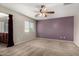 View of bedroom with carpet flooring and ceiling fan at 2718 S Cupertino Dr, Gilbert, AZ 85295
