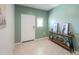 Charming entryway with a decorative console table and a white front door, creating a warm welcome at 36522 W Santa Monica Ave, Maricopa, AZ 85138