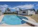 An in-ground pool is adjacent to the house in a fenced backyard at 3722 W Michelle Dr, Glendale, AZ 85308