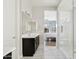 Bathroom with a vanity, shower, and bedroom view at 4535 E Navigator Ln, Phoenix, AZ 85050