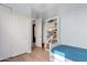 Cozy bedroom featuring built-in bookcase storage and a comfortable bed at 4535 E Navigator Ln, Phoenix, AZ 85050