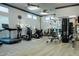 Well-equipped gym featuring treadmills, elliptical machines and mirrored wall at 4535 E Navigator Ln, Phoenix, AZ 85050