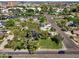 Aerial view of the home with mature trees at 6800 E Exeter Blvd, Scottsdale, AZ 85251