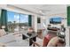 Bright living room featuring a comfortable seating area and large windows with city views at 6803 E Main St # 5503, Scottsdale, AZ 85251