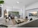 Open-concept living area with tile floors, modern furnishings, and sliding glass doors to the backyard at 7673 E Sands Dr, Scottsdale, AZ 85255