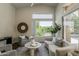 Bright living room featuring large windows, comfortable seating, and stylish decor at 11675 E Caron St, Scottsdale, AZ 85259