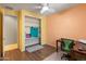 Bright office space with built in workspace and neutral color palette at 15704 W Taylor St, Goodyear, AZ 85338