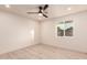 Bedroom boasting natural light, recessed lighting, ceiling fan, and sleek wood-look floors at 1644 W Thunderbird Rd, Phoenix, AZ 85023