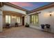 Charming front patio with comfortable seating and elegant decor at 19902 S 190Th St, Queen Creek, AZ 85142